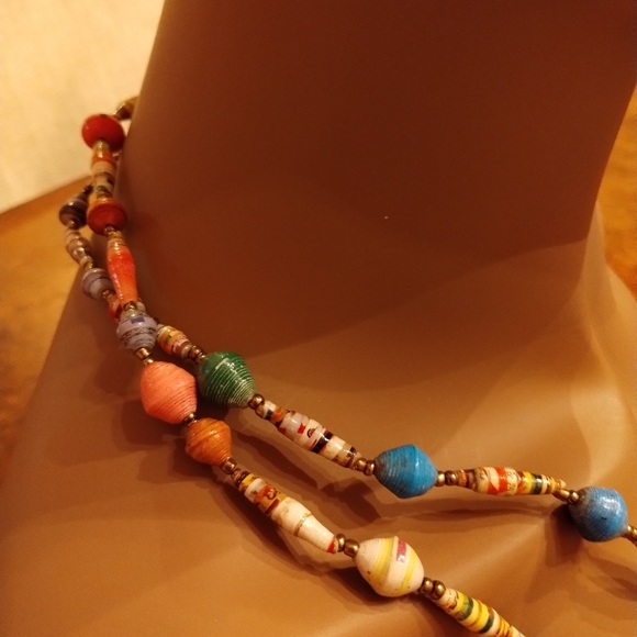 SAVE: Bohemian Multicolored Beaded Necklace - Picture 2 of 7